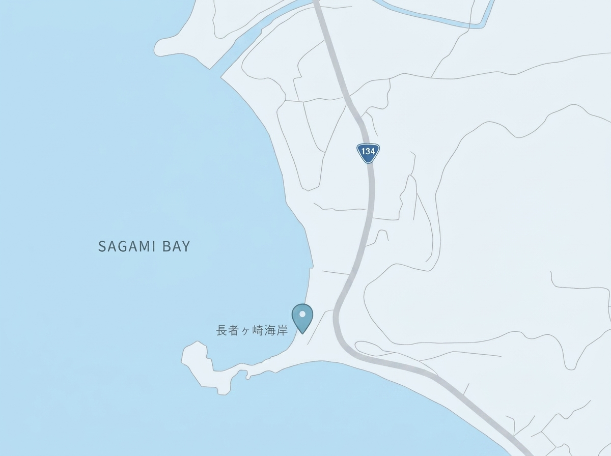 長者ヶ崎海岸周辺の地図